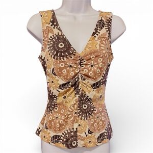 BCBGMaxazria Floral Patterned Sleeveless Top